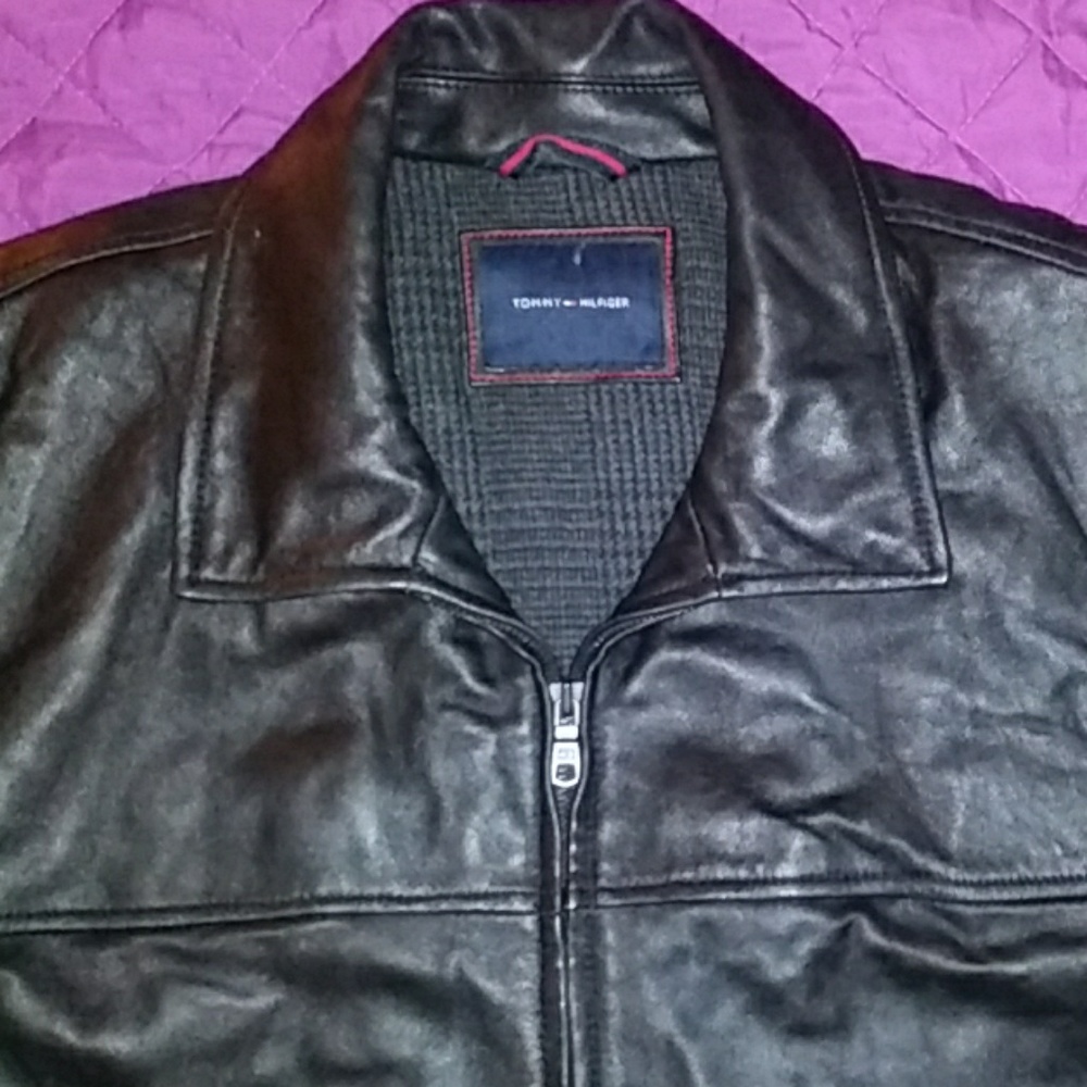 Tommy Hilfiger leather jacket sz xxl
